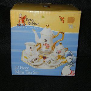 Peter Rabbit Beatrix Potter 10 Piece Mini Tea Set 2002 Jemima Puddle-duck